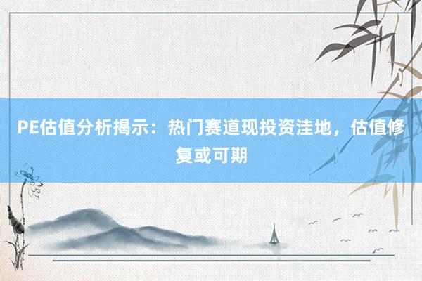 PE估值分析揭示：热门赛道现投资洼地，估值修复或可期