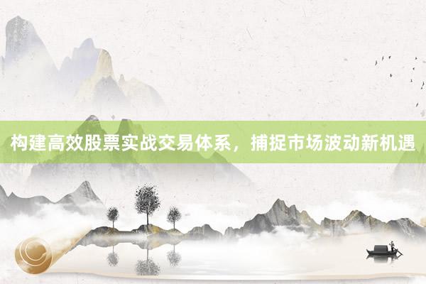 构建高效股票实战交易体系，捕捉市场波动新机遇