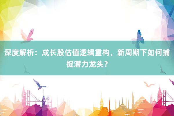 深度解析:成长股估值逻辑重构,新周期下如何捕捉潜力龙头?
