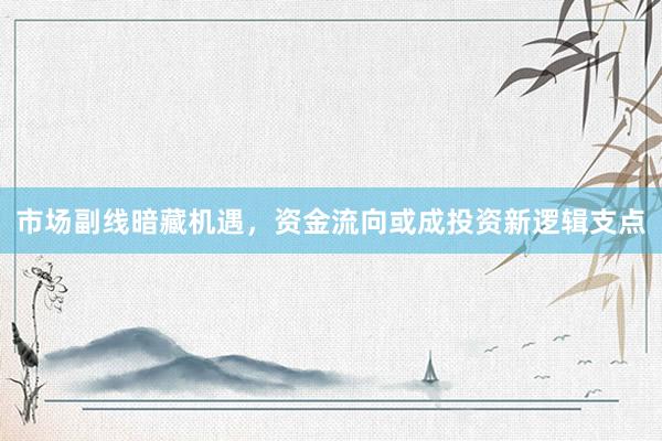 市场副线暗藏机遇，资金流向或成投资新逻辑支点
